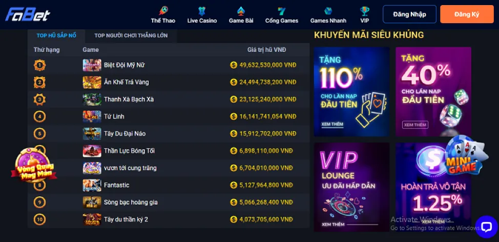 Hoàn trả fun79 link vào